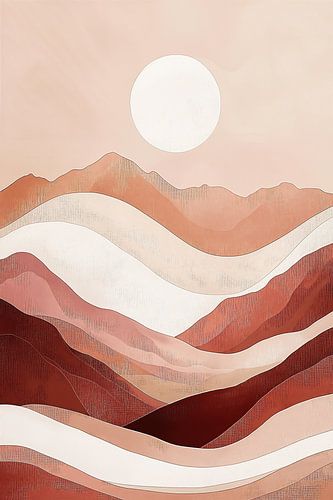 Mountain landscape in Terracotta