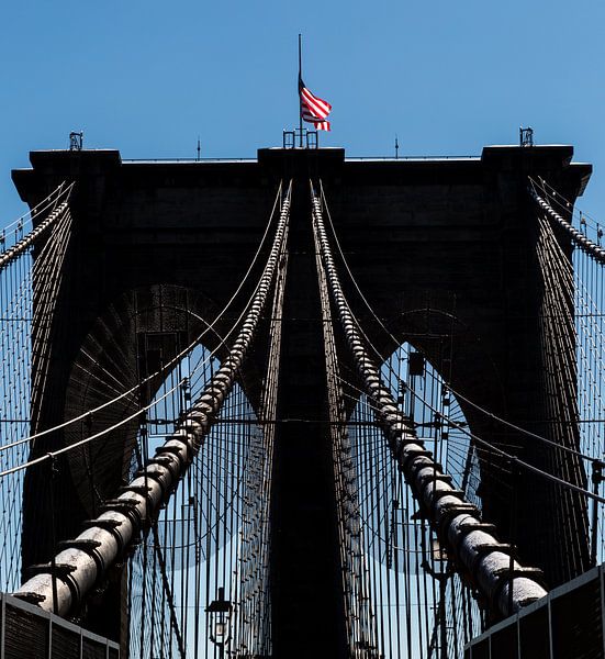 Brooklyn Bridge Kabel, New York von Peter Leenen