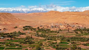 De laagvlakte van het Atlas gebergte