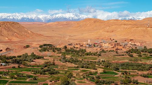 De laagvlakte van het Atlas gebergte