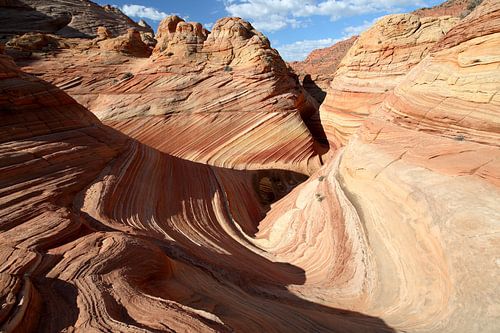 Felsformationen in den North Coyote Buttes, Teil des Vermilion Cliffs National Monument. Dieser Bere