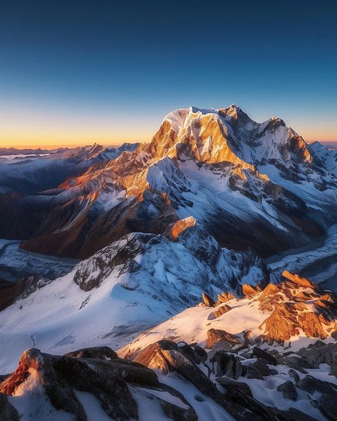 Fantastische Bergwelt von fernlichtsicht