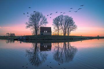 Dawn, la station de pompage de Den Bosch. sur Alex van den Akker