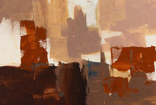 Blocs urbains | Brun ocre | Abstrait | Chaleur