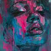 Neon Emotion – Abstract portret kleurrijk en expressief modern van SPEQ ART