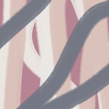 Formes et lignes abstraites au pastel no. 2_1 sur Dina Dankers