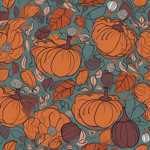 Herfstpompoenen van Vythryd Arts