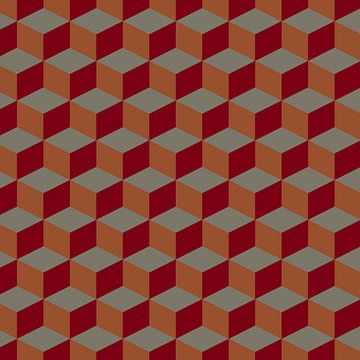 Modern abstract geometrisch patroon in retrostijl nr. 3 van Dina Dankers