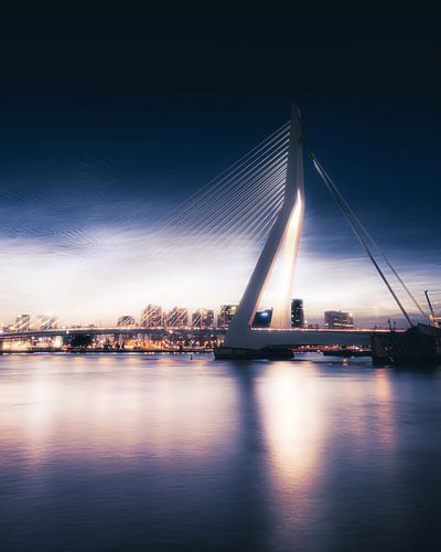 Erasmusbrug Noctilucent wolken, Rotterdam