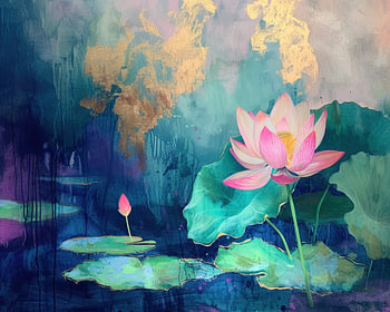 Neon Lotus Blume | Ätherischer Lotus Dämmerung