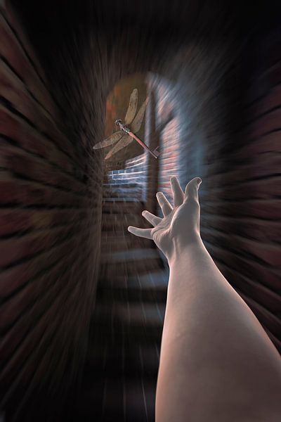 Forgotten Dungeon: Symbolic Photomanipulation of Fall and Freedom by Elianne van Turennout