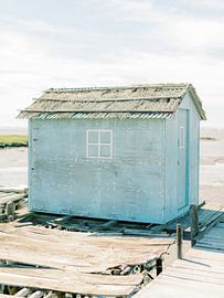 Old blue fisherman's cottage in Portugal by Youri Claessens