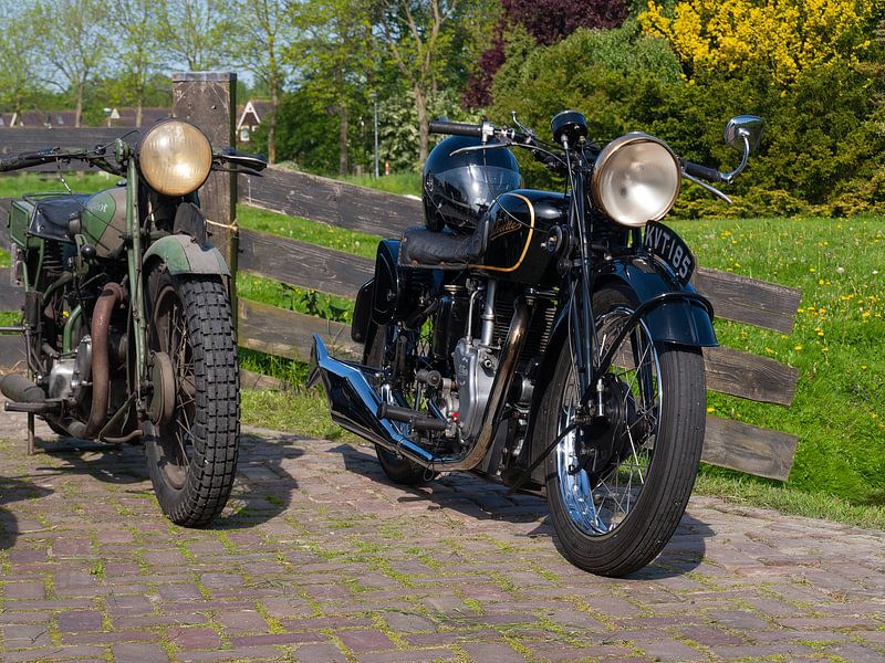 Peugeot and Velocette by Andre Bolhoeve