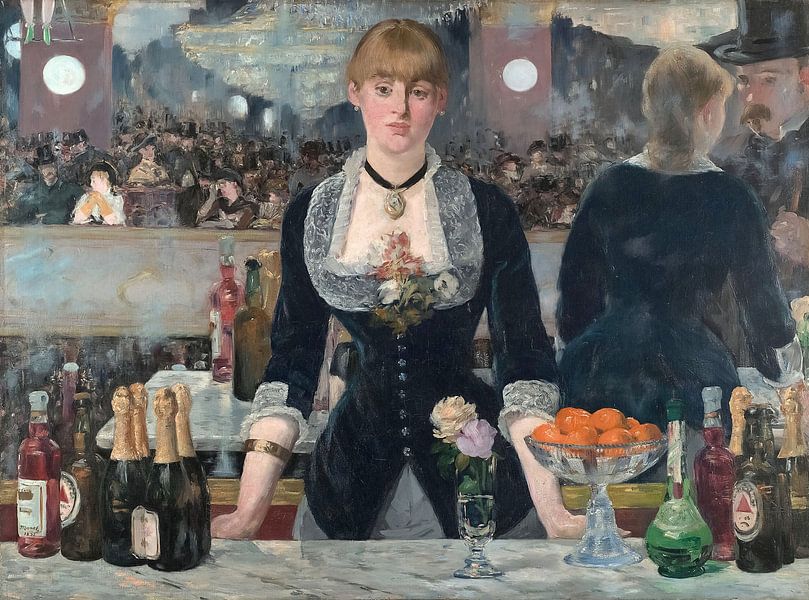 Bar in den Folies Bergère,Édouard Manet von Meesterlijcke Meesters