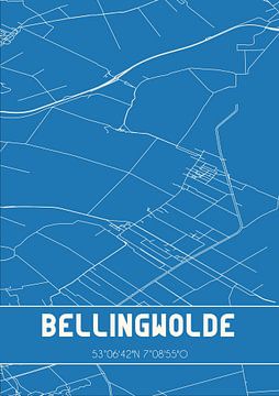 Blauwdruk | Landkaart | Bellingwolde (Groningen) van Rezona