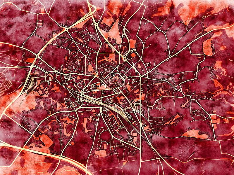 Carte de Arlon avec le style 'Amber Autumn' par Maporia