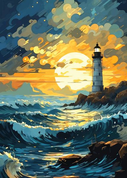 Rustige zonsondergang - Avontuur wacht van PublicArt77