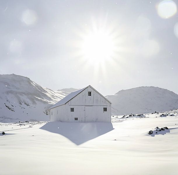 Winterlandschap van fernlichtsicht