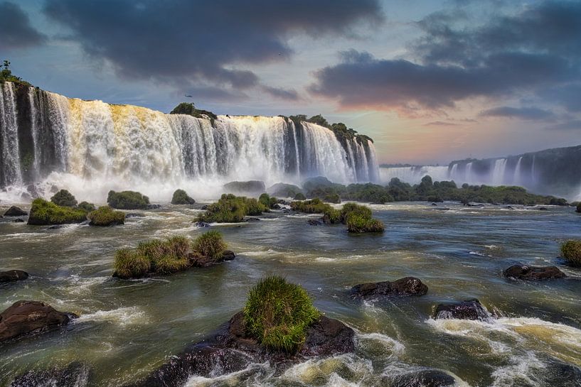 The Iguazú Falls, photographed from the Brazilian side. by Jan Schneckenhaus