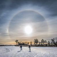 Winterbeeld van Friesland ter hoogte van TerGracht
