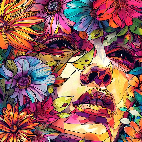 Flower lady 1 by Ellen Novara-da Lima