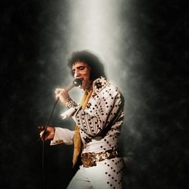 Elvis Presley portret in het licht van Bert Hooijer