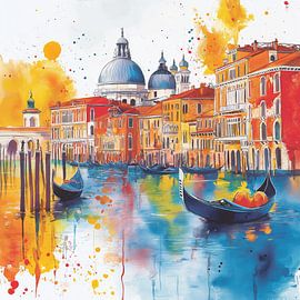 Venice watercolour illustration by ARTemberaubend