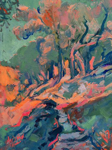 Paadje langs de olijfgaard