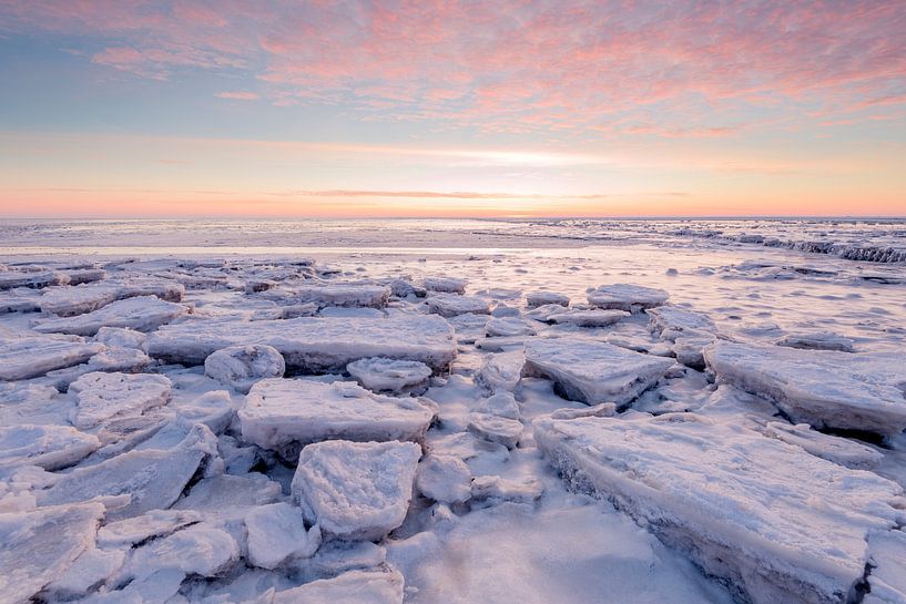 Frozen Wadden Sea by Richard Gilissen