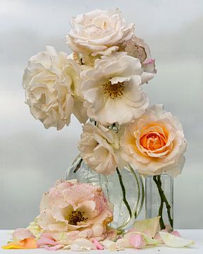 Still Life with Roses - Shining One More Time by Hannie Kassenaar