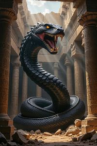 Fantasy Décoration Murale: XERAPHYSS – Le serpent démoniaque dans le temple