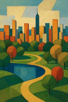 New York 'central park' painting.