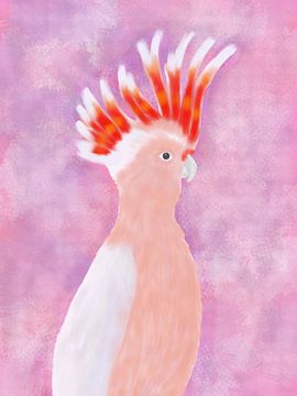 Pink Cocatoo Bird by Aliya Putrus