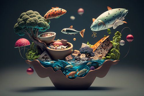 Stilleven mix van verschillende elementen