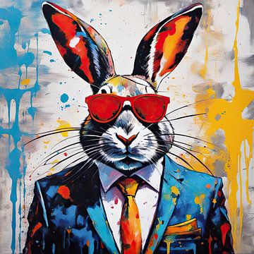 Pop-art Bunny 01.36 by Blikvanger Schilderijen