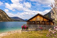 idyllic boathouse on Lake Achensee,Tyrol. idyllic boathouse on Lake Achensee,Tyrol. hangar á bateaux idyllique e sur le lac Achensee,Tyrol