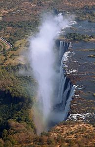 Les chutes Victoria vues du ciel - Zambie sur W. Woyke