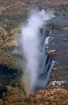 Victoria Falls vanuit de lucht - Zambia van W. Woyke