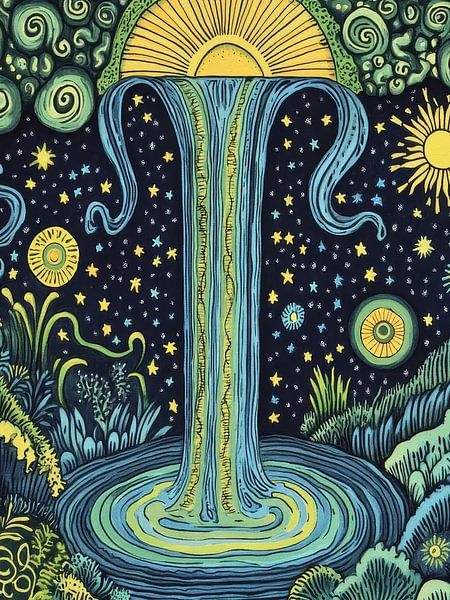 Psychedelischer Wasserfall von TOAN TRAN