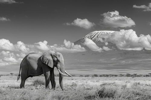 Olifant en Kilimanjaro