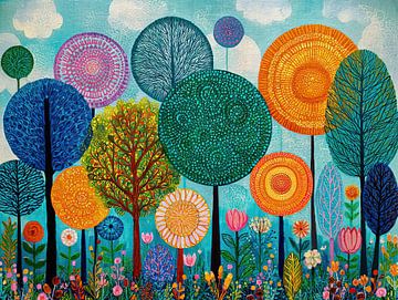 Green Trees | Whimsical Garden of Colours