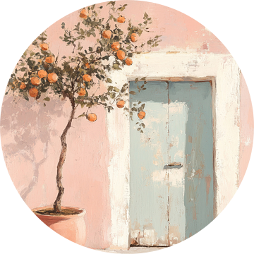 Pastel Paradise: de sinaasappelboom van Studio Allee