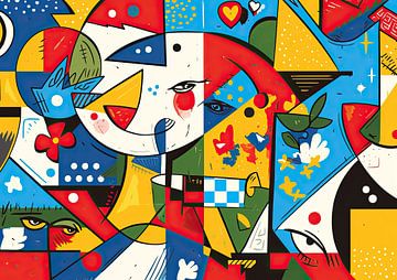 Abstract gezicht van OMG Art