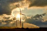 Twee windturbines