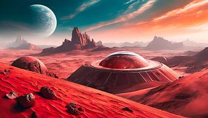 Mars met landschap van Mustafa Kurnaz