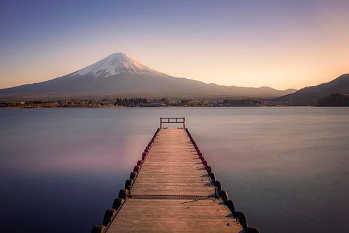 Sonnenuntergang auf dem Berg Fuji