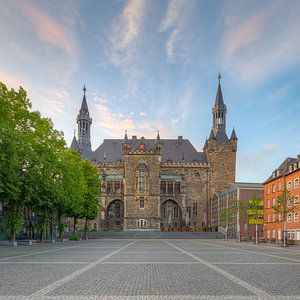 Rathaus Aachen Sonnenuntergang