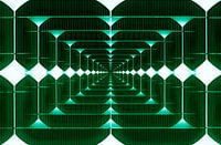 Dunkelgrüne abstrakte Figuren