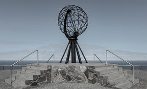 Monument am Nordkap, Norwegen