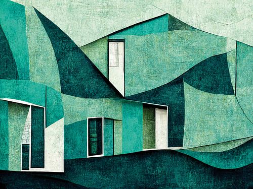 Maison abstraite aqua house